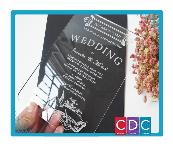 Acrylic Wedding Invitations - Acrylic Invitation Card
